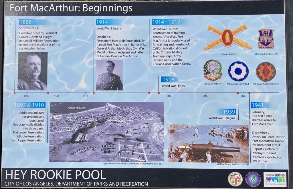 FORT MACARTHUR BEGINNINGS MEMORIAL PANEL