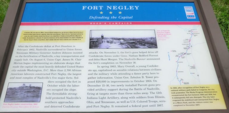 FORT NEGLEY DEFENDING THE CAPITAL WAR MEMORIAL PANEL