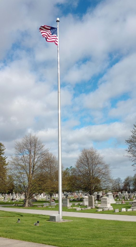 FOSTORIA LIONS CLUB VETERANS MEMORIAL FLAGPOLE