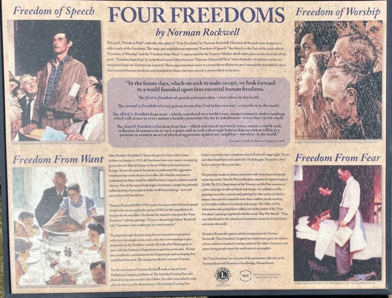 FOUR FREEDOMS WAR MEMORIAL PANEL