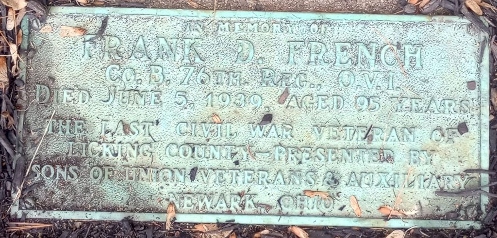FRANK D. FRENCH WAR MEMORIAL PLAQUE