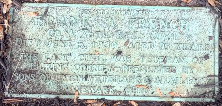 FRANK D. FRENCH WAR MEMORIAL PLAQUE