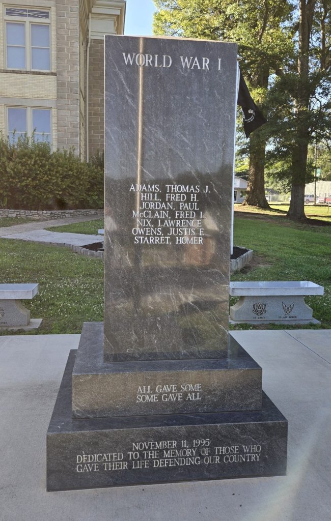 FRANKLIN COUNTY WAR VETERANS MEMORIAL SIDE A
