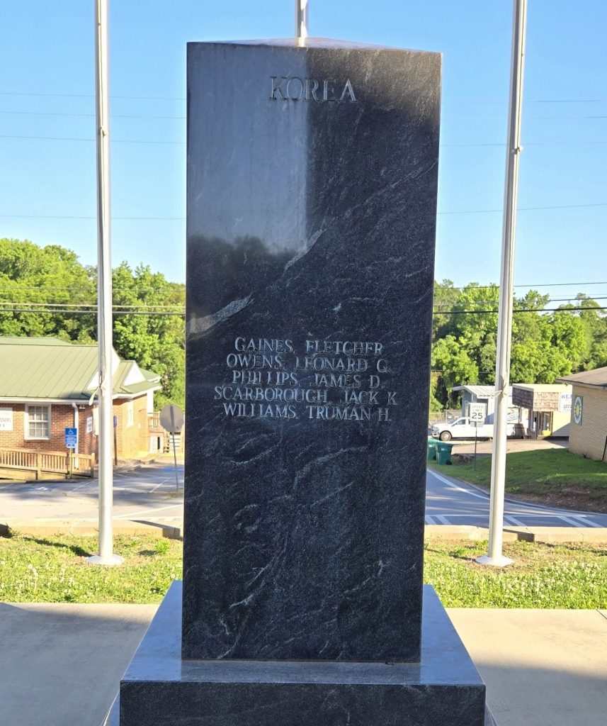 FRANKLIN COUNTY WAR VETERANS MEMORIAL SIDE C