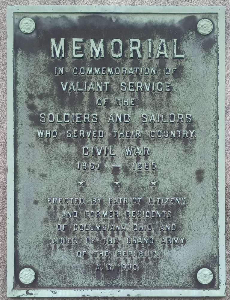 G.A.R. SOLDIERS AND SAILORS VETERANS MEMORIAL PLAQUE