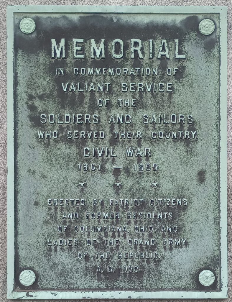 G.A.R. SOLDIERS AND SAILORS VETERANS MEMORIAL PLAQUE