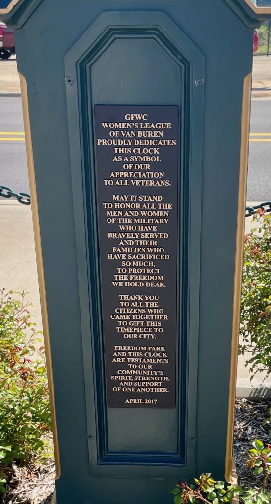 GFWC WOMEN’S LEAGUE VETERANS MEMORIAL PLAQUE
