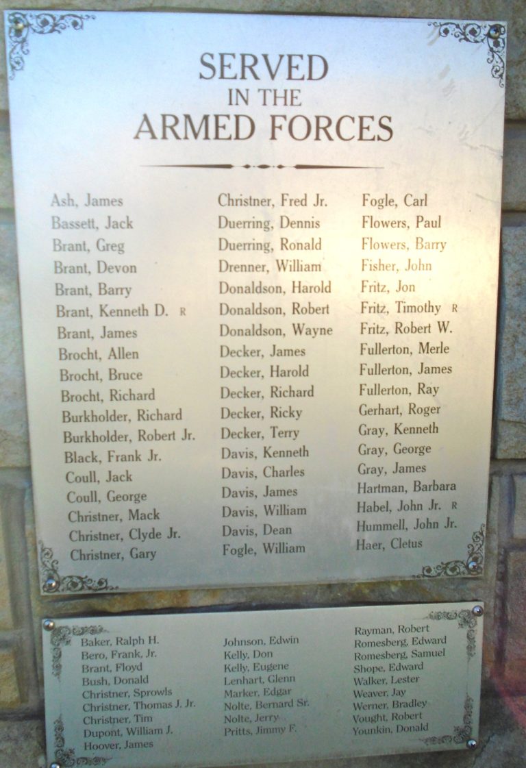 GARRETT SERVED IN THE ARMED FORCES MEMORIAL PLAQUE A