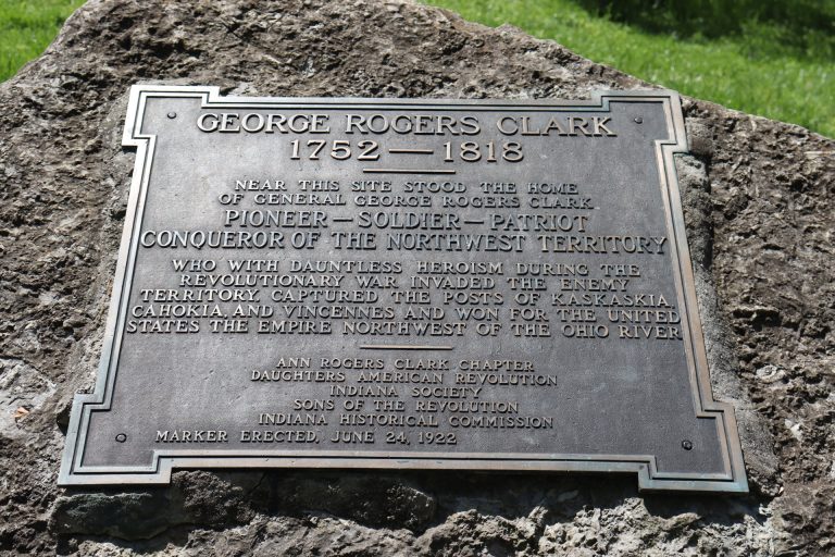 GEORGE ROGERS CLARK REVOLUTIONARY WAR MEMORIAL PLAQUE CLARKSVILLE