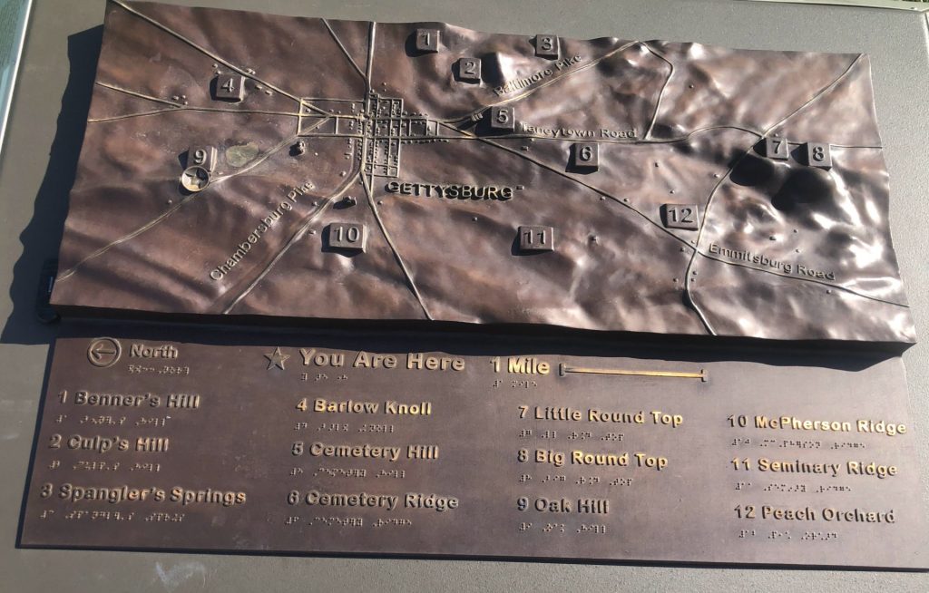 GETTYSBURG BAS-RELIEF MEMORIAL MAP