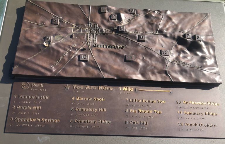 GETTYSBURG BAS-RELIEF MEMORIAL MAP