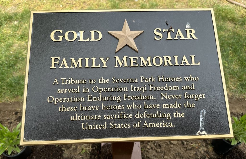 GOLD STAR FAMILY MEMORIAL GAZEBO PLAQUE A