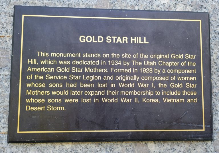 GOLD STAR HILL WAR MEMORIAL PLAQUE