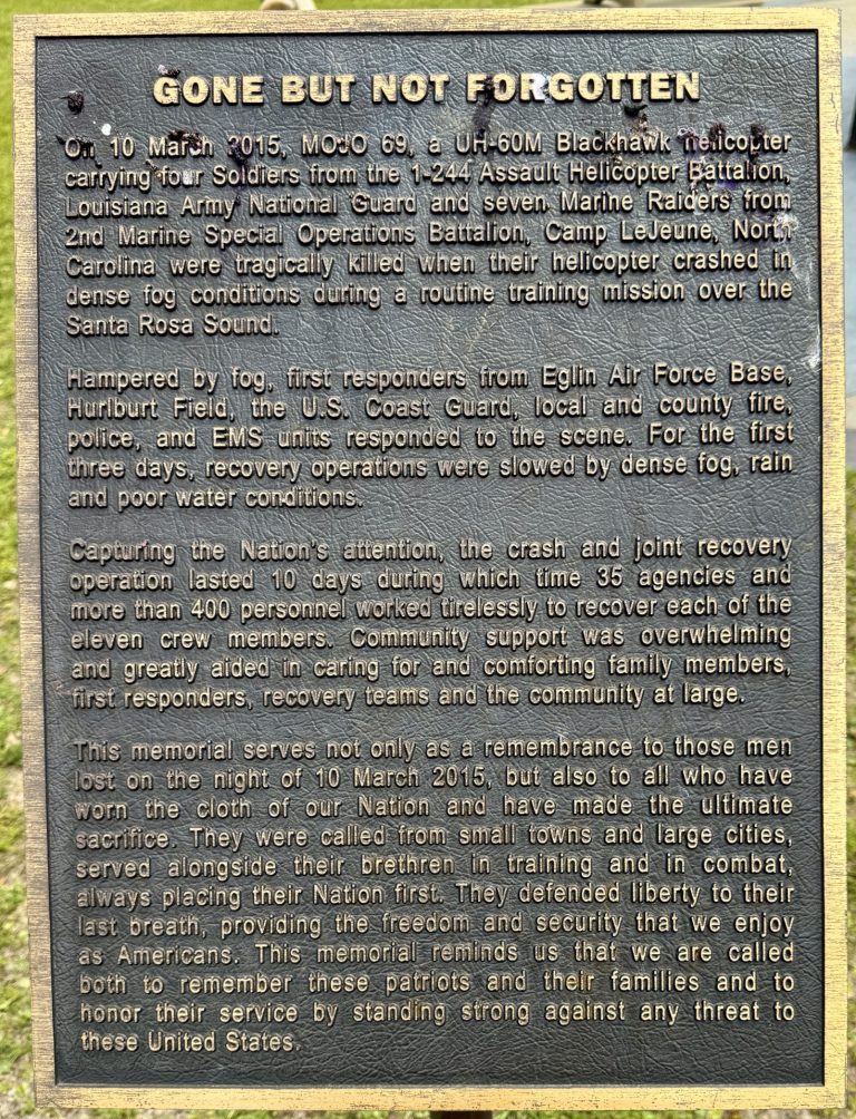 GONE BUT NOT FORGOTTEN MEMORIAL PLAQUE