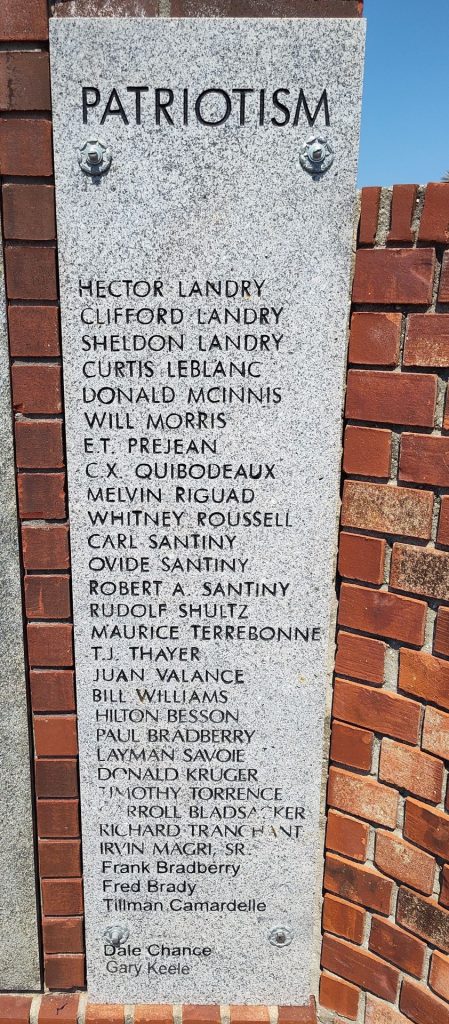 GRAND ISLE AMERICAN LEGION POST 309 DECREASED VETERANS MEMORIAL PLAQUE C