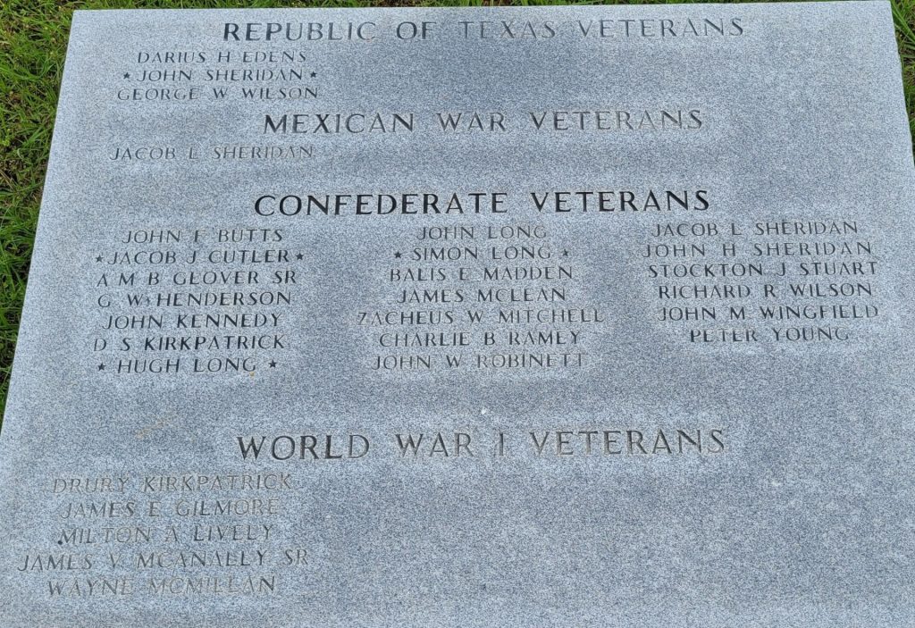 GRAPELAND WAR VETERANS MEMORIAL HONOR ROLL STONE A