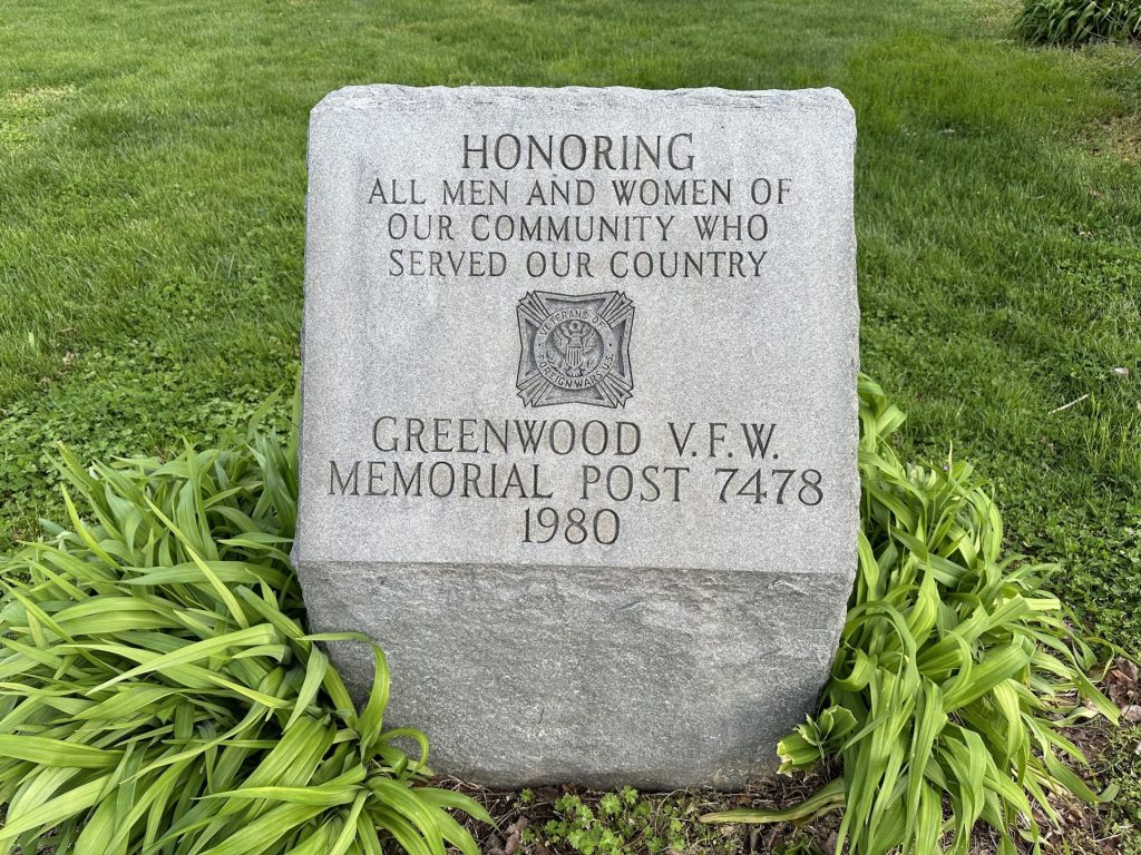 GREENWOOD V.F.W. MEMORIAL POST 7478 VETERANS MEMORIAL