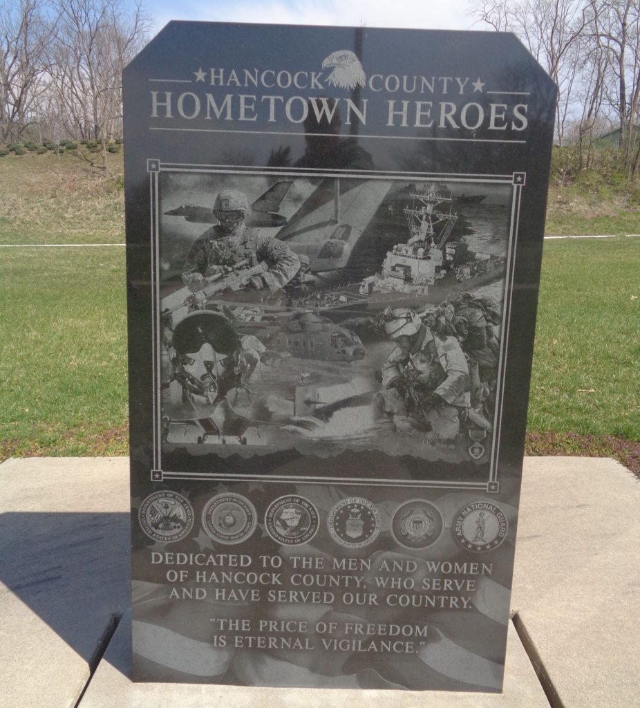 HANCOCK COUNTY HOMETOWN HEROES WAR MEMORIAL FRONT