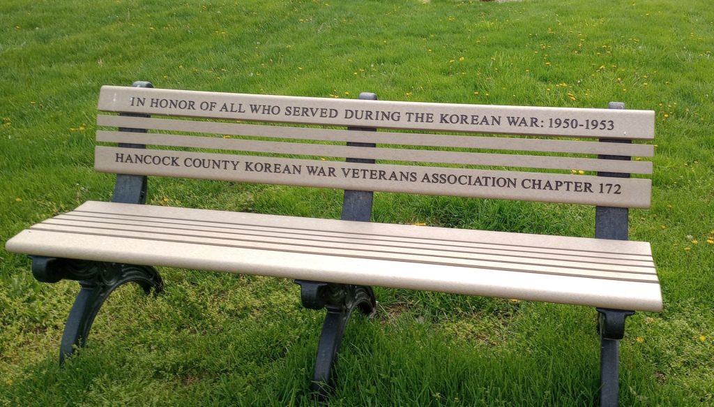HANCOCK COUNTY KOREAN WAR MEMORIAL BENCH