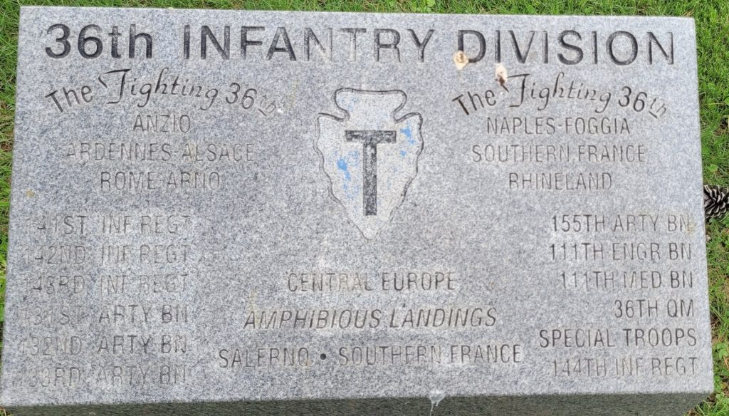 HOUSTON NATIONAL CEMETERY 36TH INFANTRY DIVISION MEMORIAL TOP