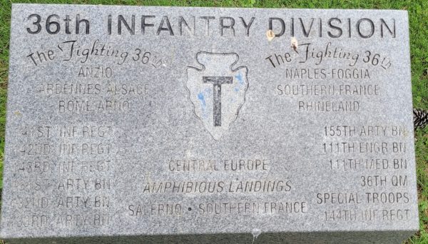 HOUSTON NATIONAL CEMETERY 36TH INFANTRY DIVISION MEMORIAL TOP