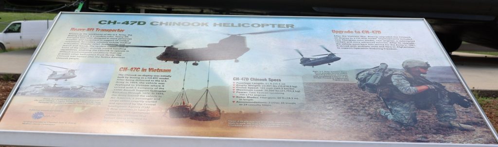 HUNTSVILLE CH-47D CHINOOK HELICOPTER WAR MEMORIAL