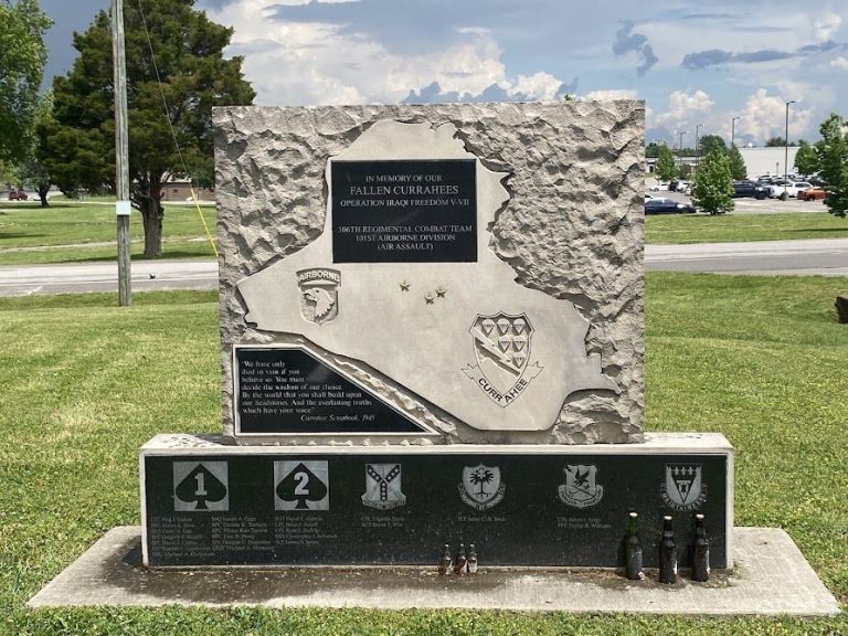 IN MEMORY OF OUR FALLEN CURRAHEES WAR MEMORIAL