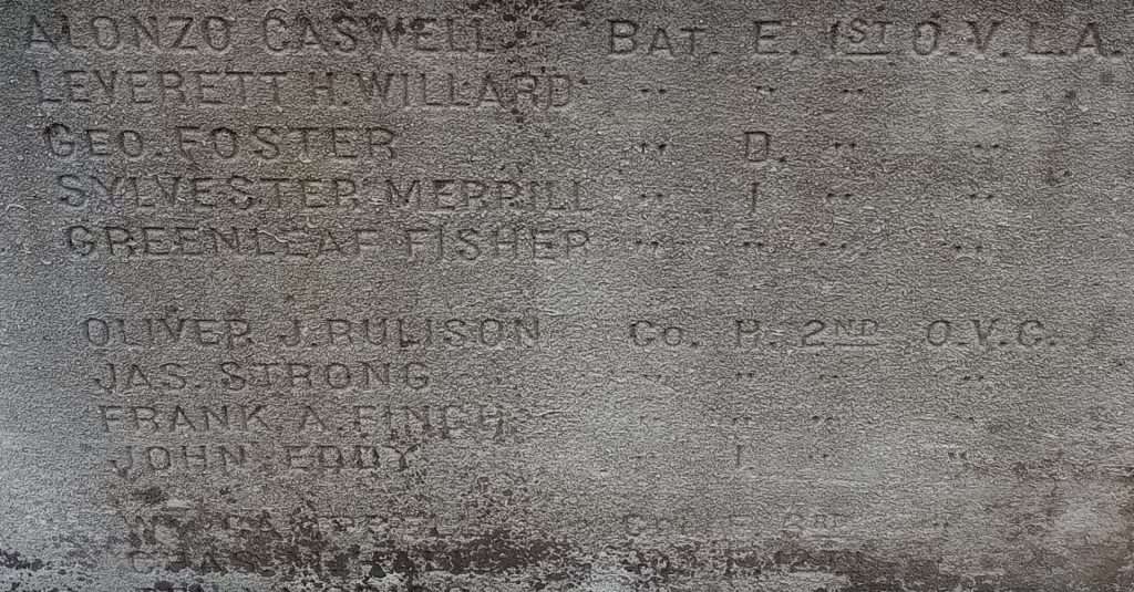 IN MEMORY OF THE SOLDIERS FROM BRIGHTON TOWNSHIP MEMORIAL STONE B