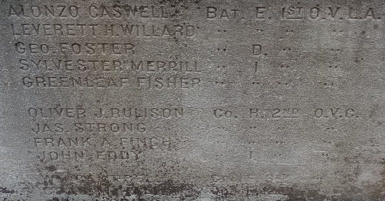 IN MEMORY OF THE SOLDIERS FROM BRIGHTON TOWNSHIP MEMORIAL STONE B