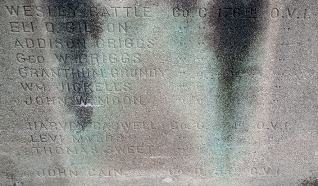 IN MEMORY OF THE SOLDIERS FROM BRIGHTON TOWNSHIP MEMORIAL STONE A