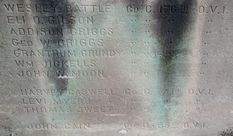 IN MEMORY OF THE SOLDIERS FROM BRIGHTON TOWNSHIP MEMORIAL STONE A