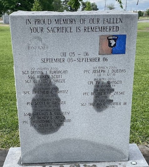 IN PROUD MEMORY OF OUR FALLEN WAR MEMORIAL