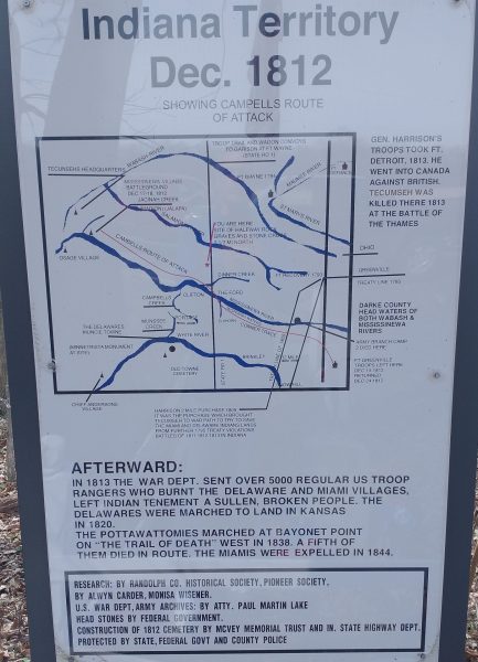 INDIANA TERRITORY DEC. 1812 WAR MEMORIAL MARKER