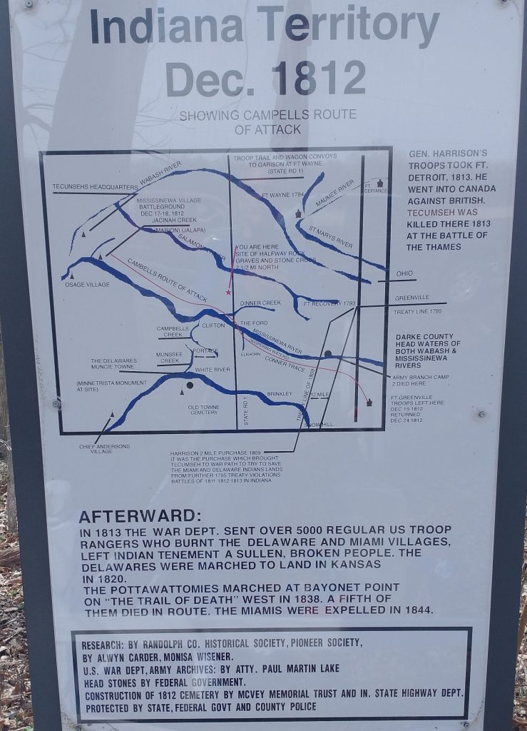 INDIANA TERRITORY DEC. 1812 WAR MEMORIAL MARKER