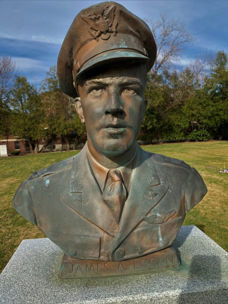 JAMES A. LOGAN WAR MEMORIAL BUST