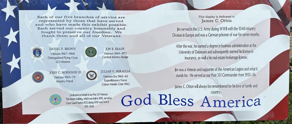 JAMES C. OTTON GOD BLESS AMERICAN WAR MEMORIAL PLAQUE