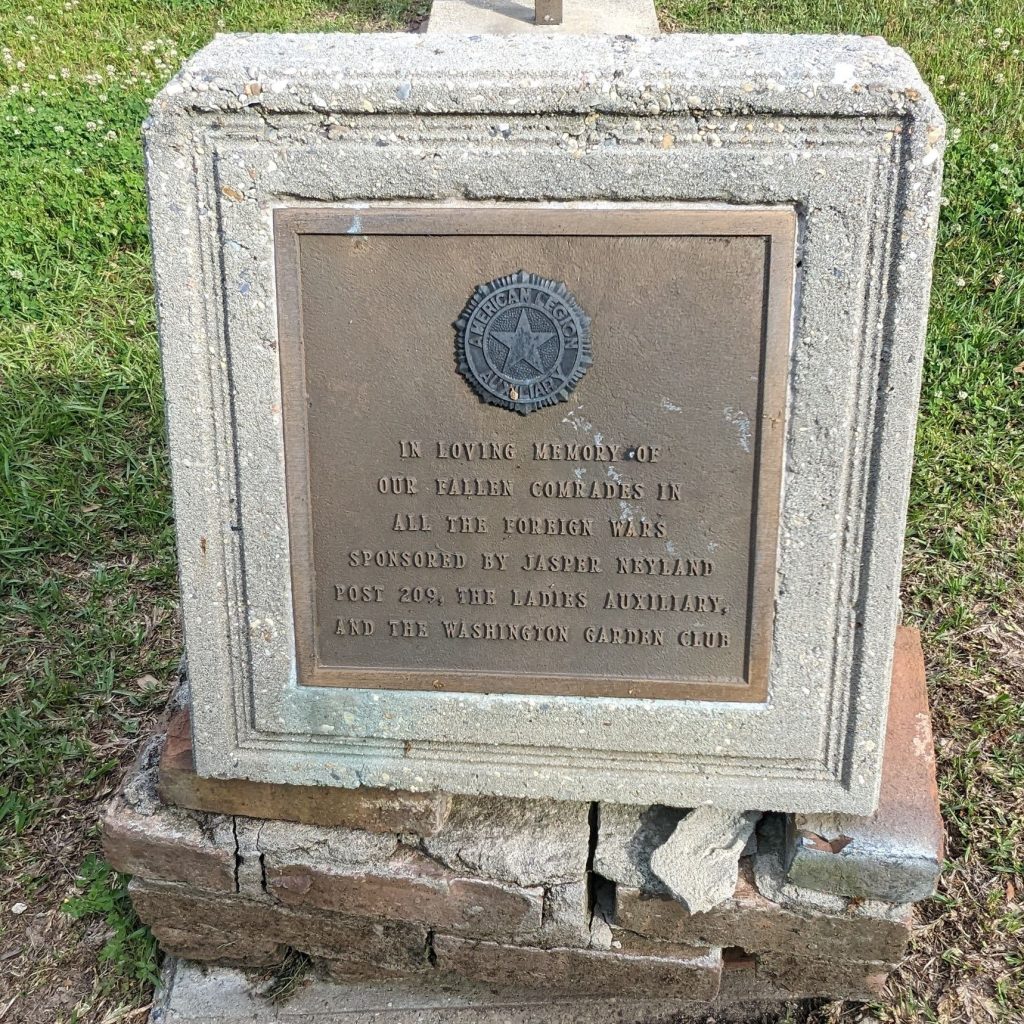 JASPER NEYLAND POST 209 FALLEN COMRADES WAR MEMORIAL