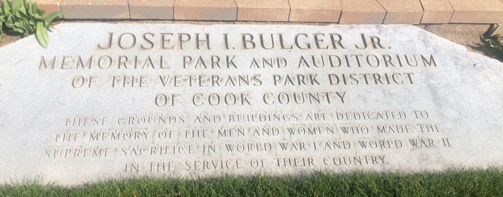 JOSEPH I. BUGLER JR. MEMORIAL PARK AND AUDITORIUM STONE