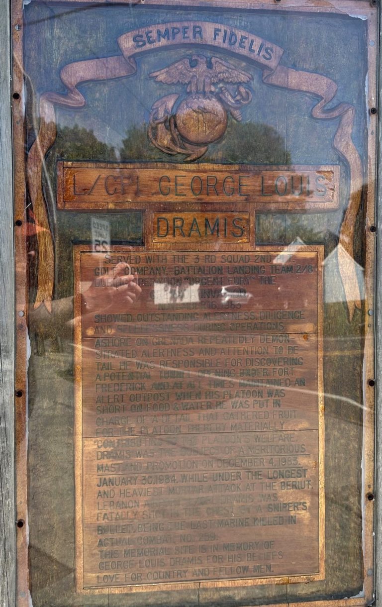 L/CPL GEORGE LOUIS DRAMIS WAR MEMORIAL MARKER