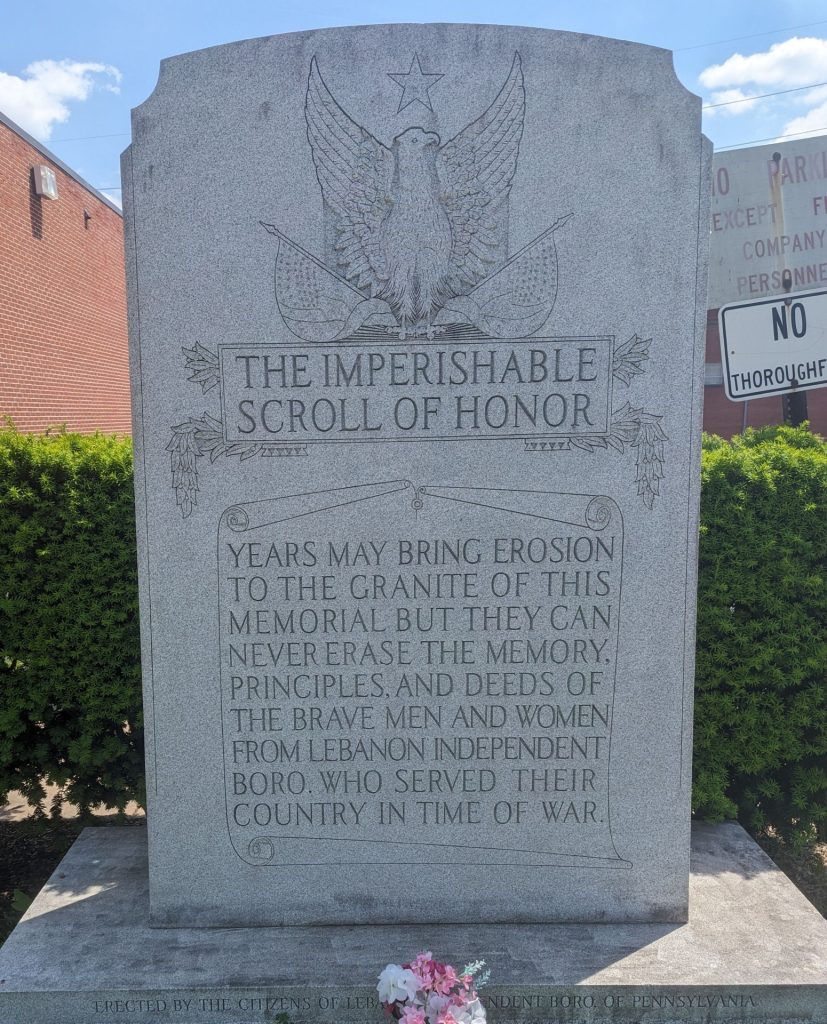 LEBANON INDEPENDENT BORO. VETERANS MEMORIAL