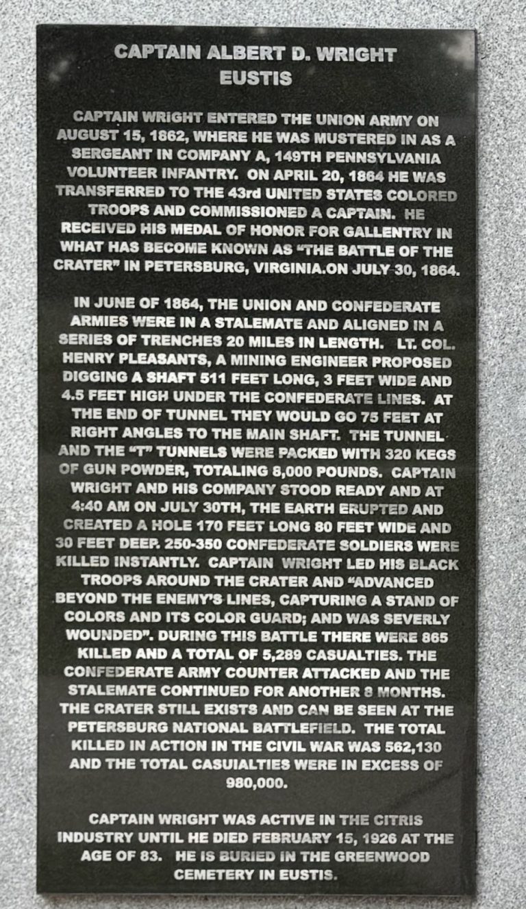 LEESBURG MEDAL OF HONOR RECIPEINTS WAR MEMORIAL PLAQUE A