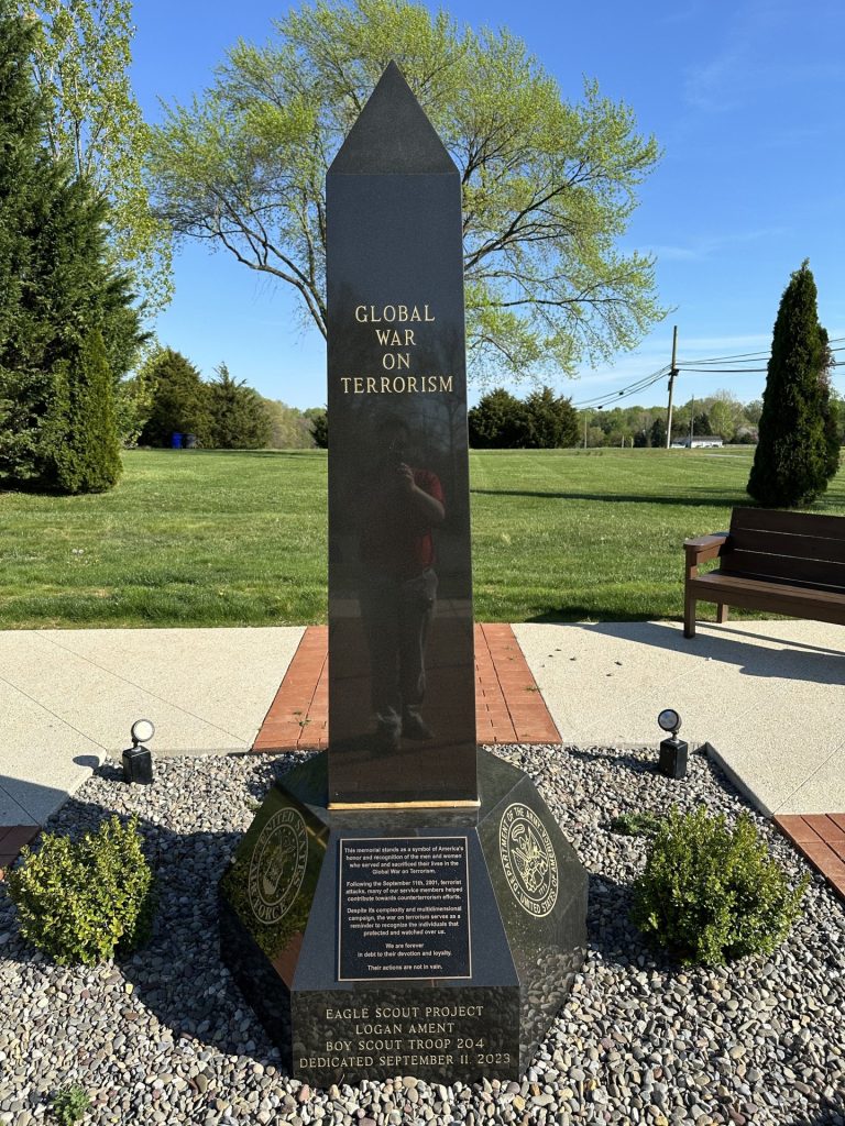 LOGAN AMENT SCOUT TROOP 204 GLOBAL WAR ON TERRORISM MEMORIAL CLOSE-UP