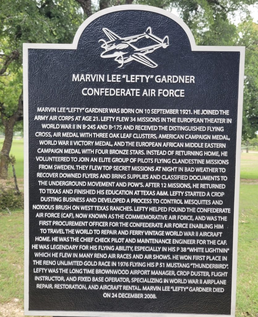 MARVIN LEE LEFTY GARDNER WAR MEMORIAL MARKER