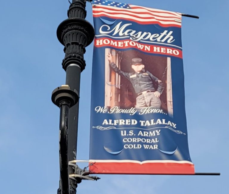 MASPETH HOMETOWN HERO ALFRED TALALAY MEMORIAL BANNER