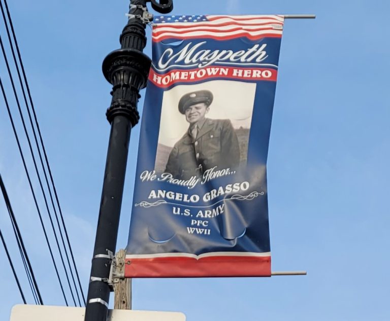 MASPETH HOMETOWN HERO ANGELO GRASSO MEMORIAL BANNER