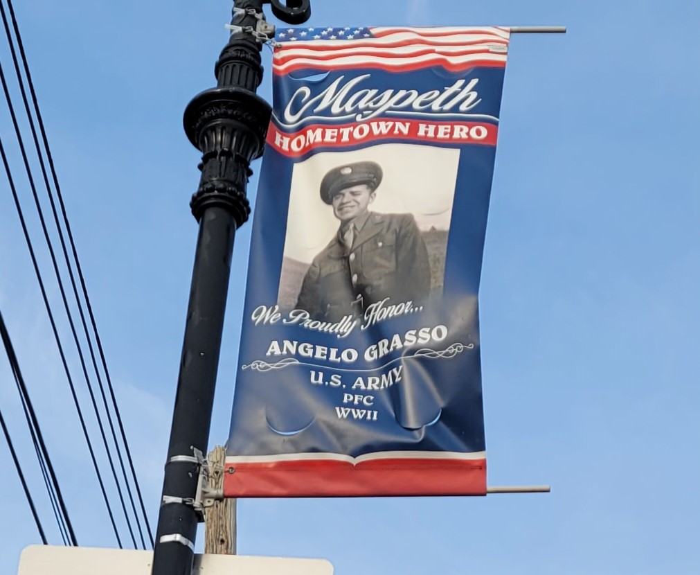MASPETH HOMETOWN HERO ANGELO GRASSO MEMORIAL BANNER
