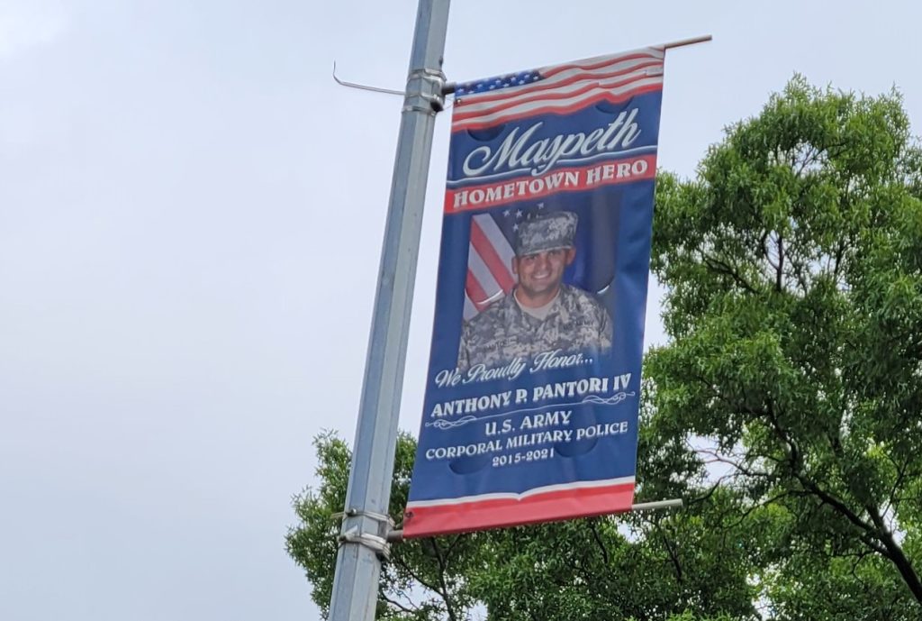 MASPETH HOMETOWN HERO ANTHONY P. PANTORI IV MEMORIAL BANNER