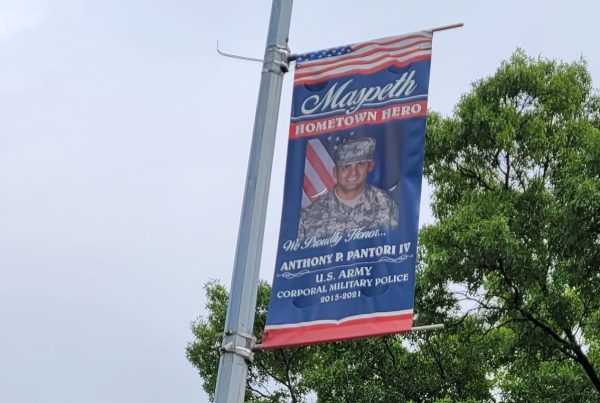 MASPETH HOMETOWN HERO ANTHONY P. PANTORI IV MEMORIAL BANNER