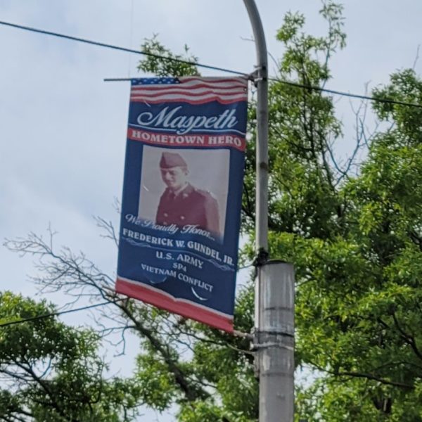 MASPETH HOMETOWN HERO FREDERICK W. GUNDEL JR. MEMORIAL BANNER