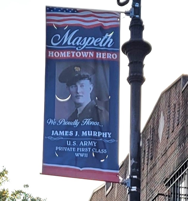 MASPETH HOMETOWN HERO JAMES J. MURPHY MEMORIAL BANNER